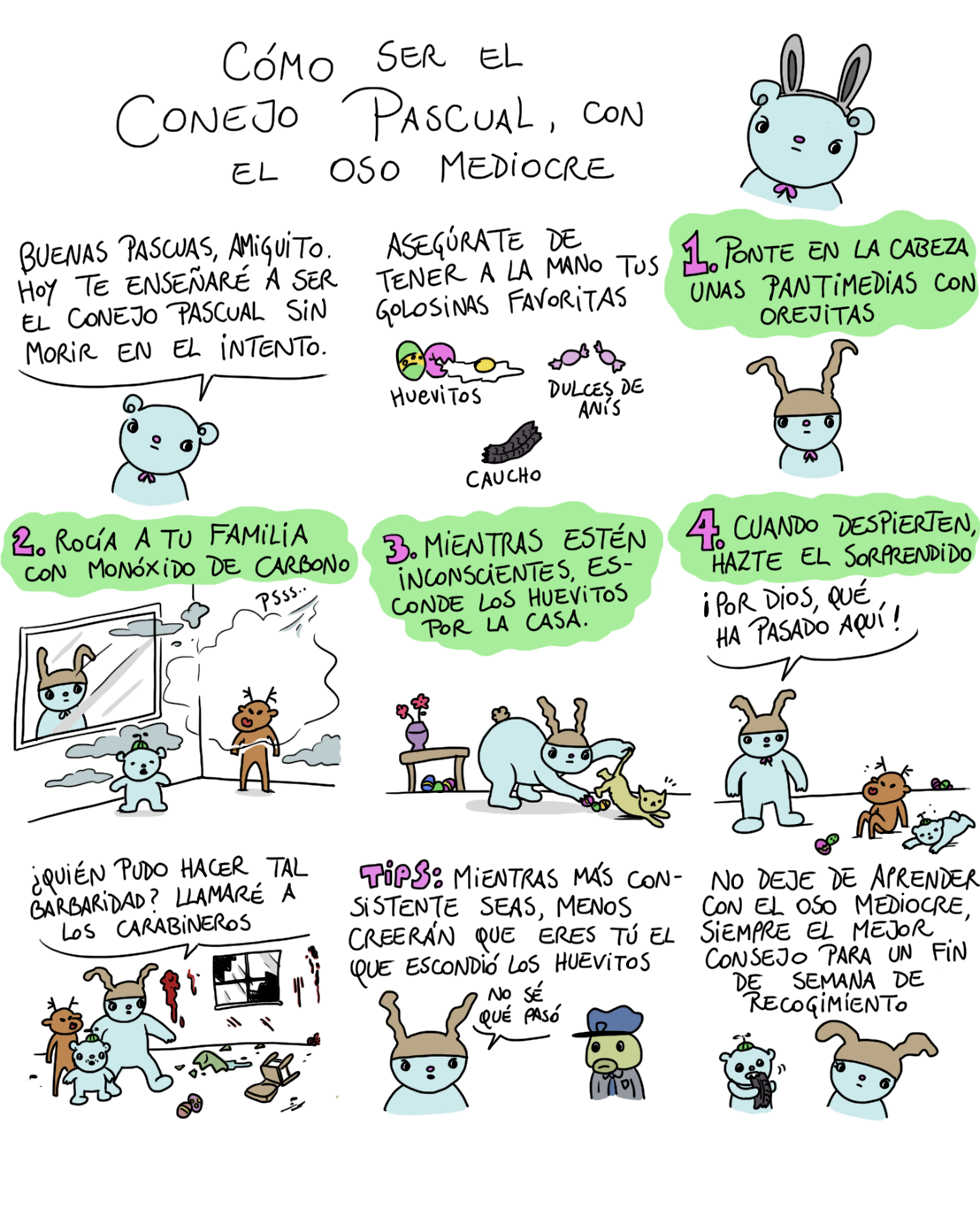 MEDIOCRE CONEJO ENFOCADO Y PINTADO